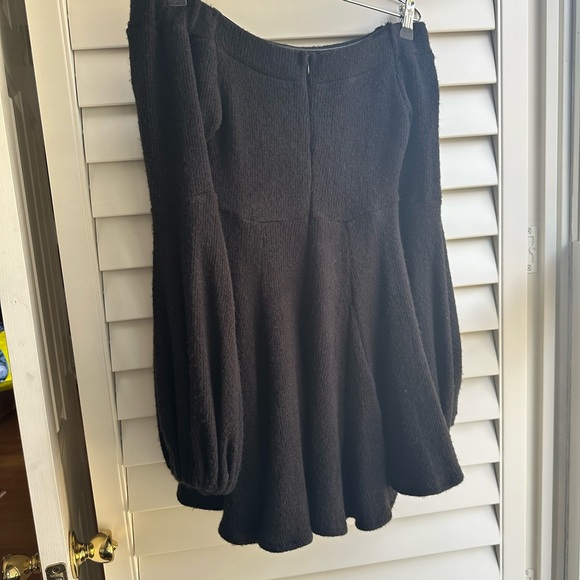 Black Mini Sweater Dress - Picture 3 of 6